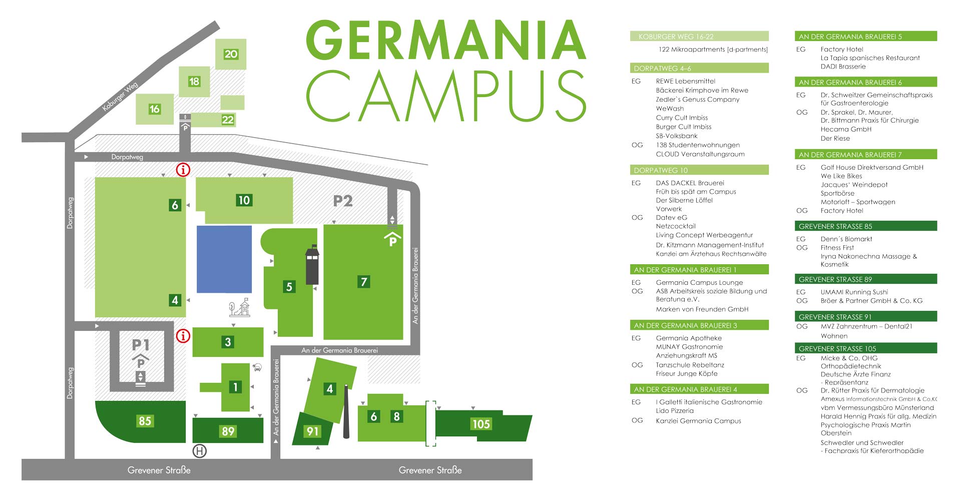 Germania Campus Lageplan